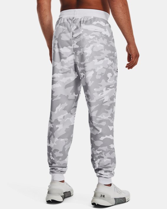 Pantalon de jogging imprimé UA Sportstyle Tricot pour homme, White, pdpMainDesktop image number 1